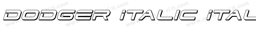 Dodger Italic ItalicVersion 30字体转换